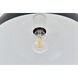 Forte 1 Light 14 inch Black Pendant Ceiling Light