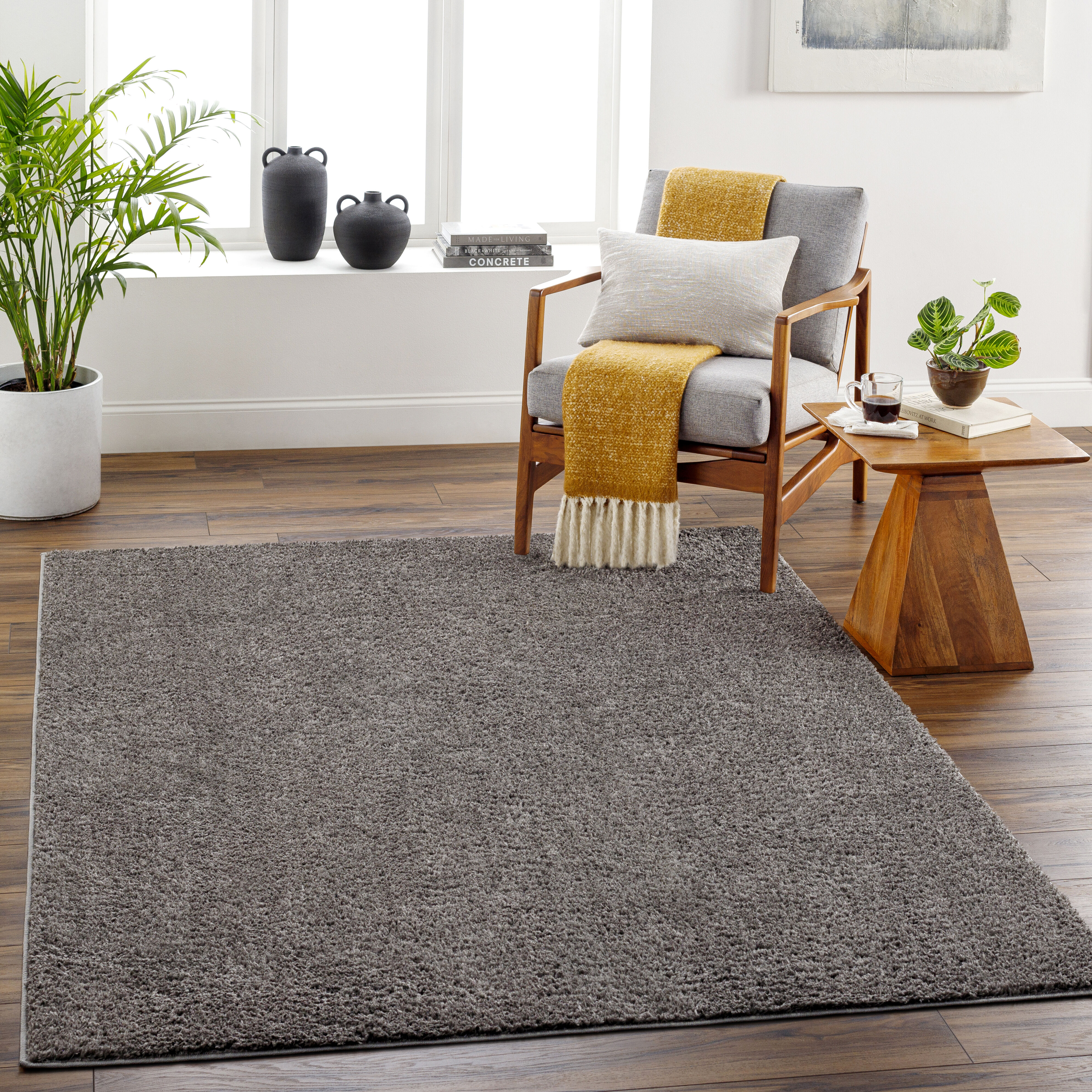 Alfombra 84 X 63 inch Brown Rug, Rectangle