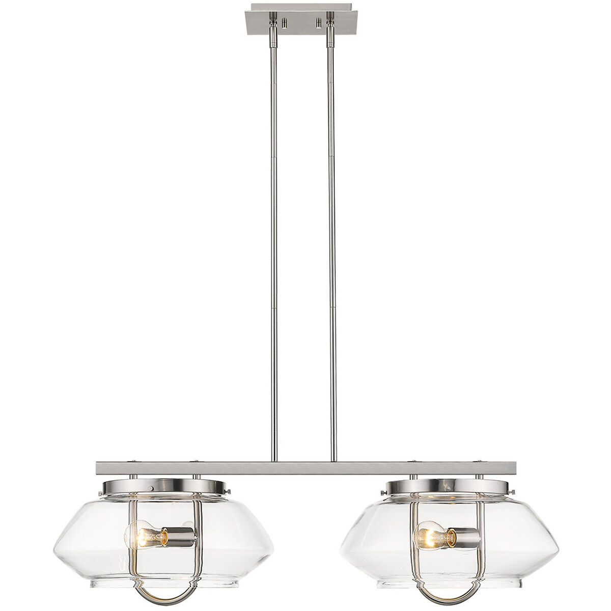 Garner 4 Light 38 inch Satin Nickel Island Pendant Ceiling Light