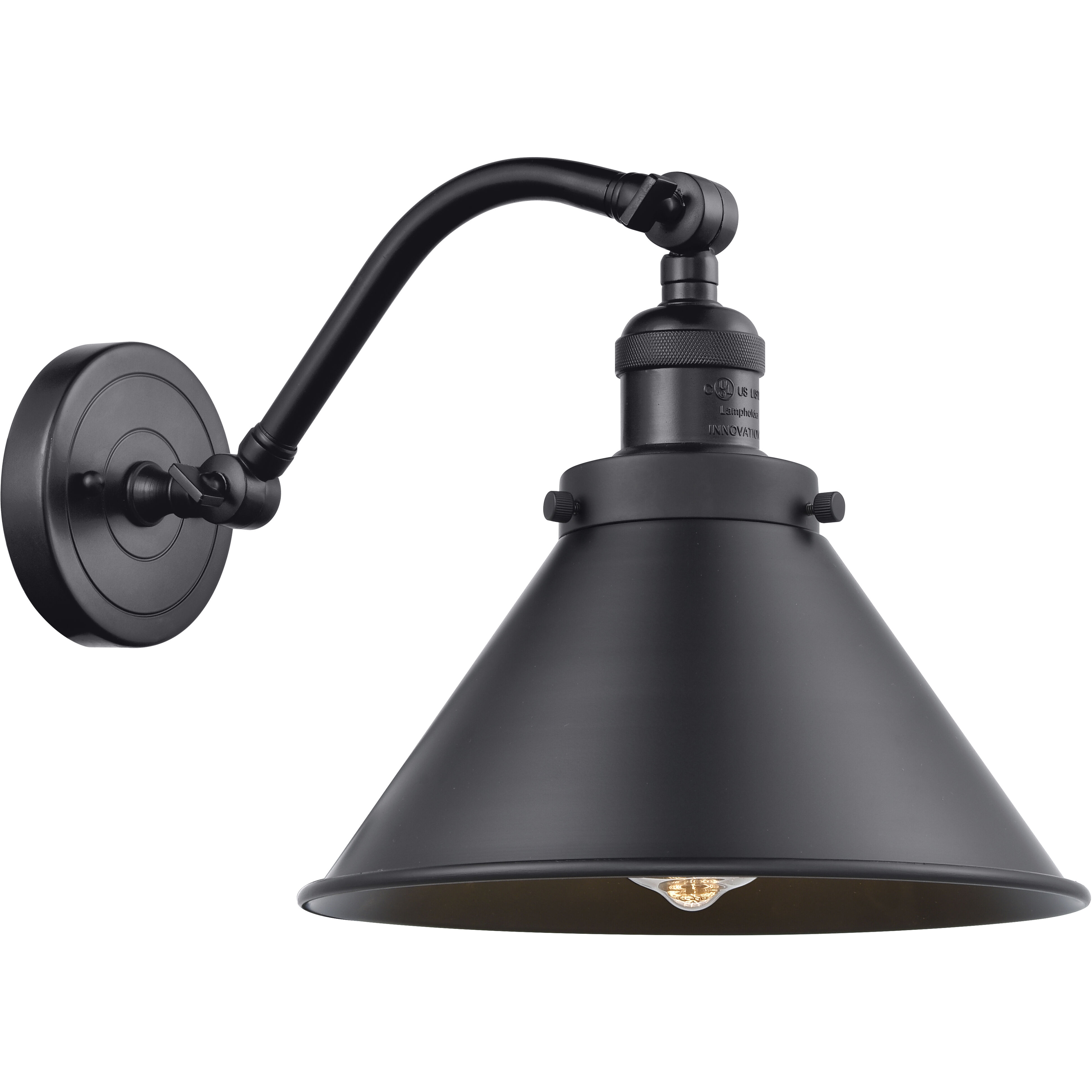 Franklin Restoration Briarcliff LED 8 inch Matte Black Sconce Wall Light, Franklin Restoration