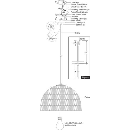 Nassau LED 18 inch Matte Black Pendant Ceiling Light