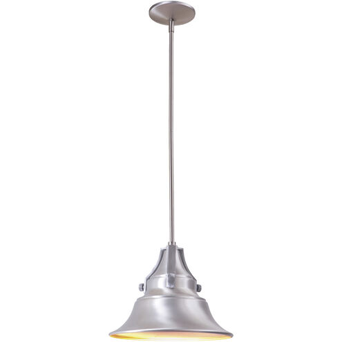 Union 1 Light 12 inch Satin Aluminum Outdoor Pendant, Medium