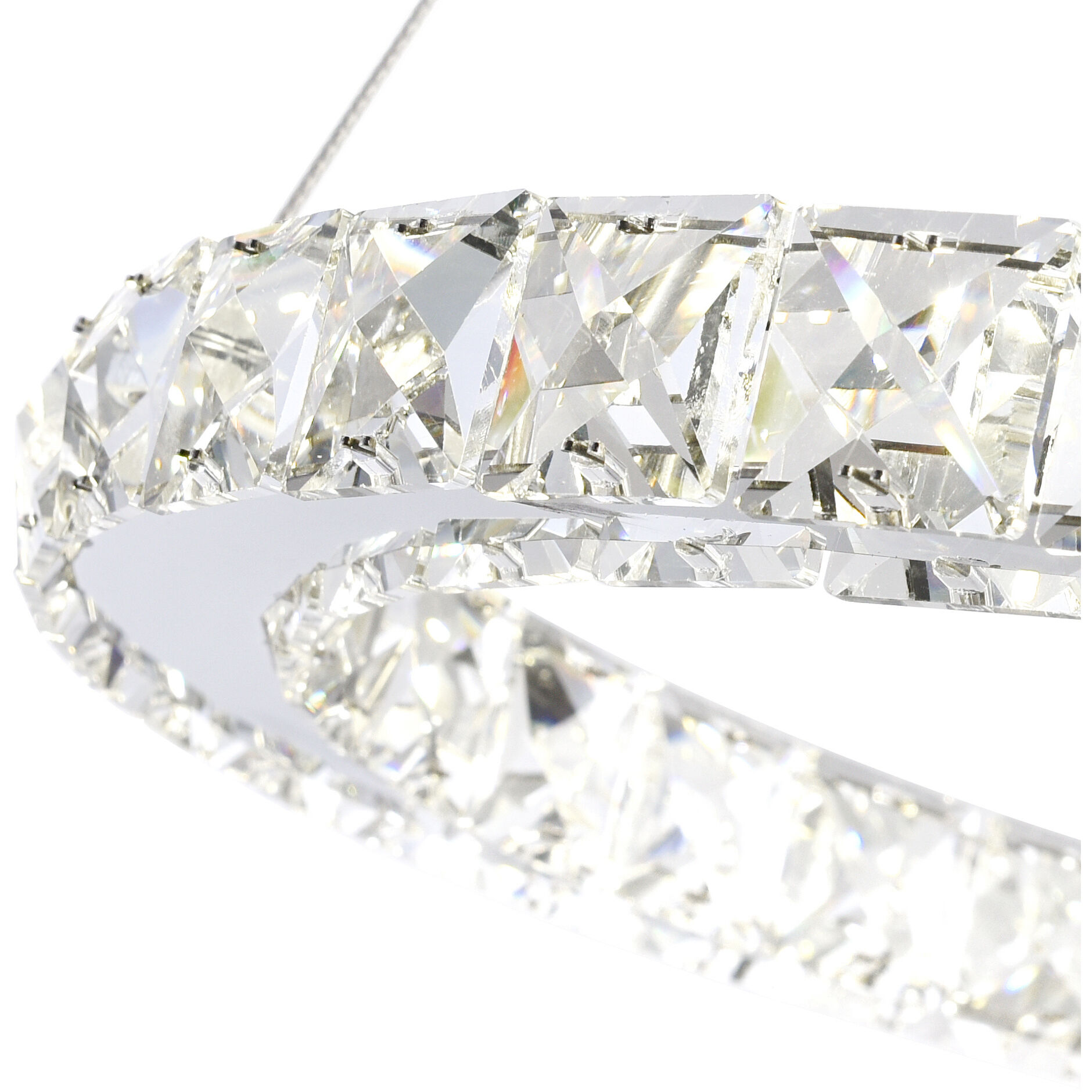 Ring LED 16 inch Chrome Chandelier Ceiling Light