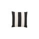 Simple Stripe 18 X 18 inch Black and Khaki Throw Pillow 