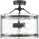 Bennetti 2 Light 14.5 inch Matte Black Indoor Semi-Flush Ceiling Light