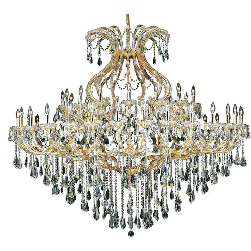 Maria Theresa 49 Light 72 inch Gold Foyer Ceiling Light in Clear, Royal Cut