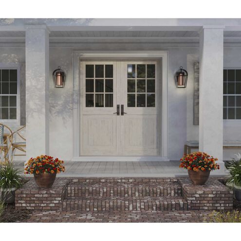 Hutchence 1 Light 12 inch Antique Bronze Outdoor Wall Lantern