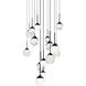 Beyond Quest LED 23 inch Black Multi-Light Pendant Ceiling Light, Round Canopy