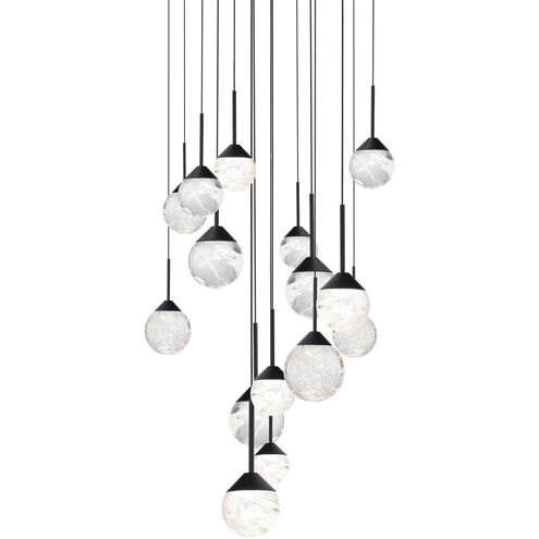 Beyond Quest LED 23 inch Black Multi-Light Pendant Ceiling Light, Round Canopy