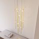Constellation Aries LED 11.5 inch Satin Brass Pendant Ceiling Light in 3000K, White Optical Acrylic, 10 FT. Cord