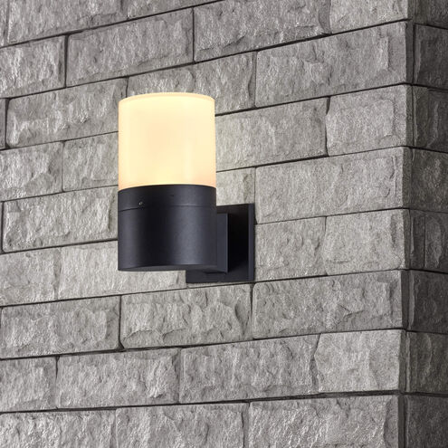 Modern 10 inch Matte Black Outdoor Wall Sconce