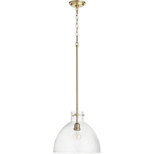 Fort Worth 1 Light 13.75 inch Aged Brass Pendant Ceiling Light