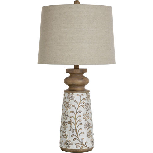 Isaac 32 inch 100.00 watt Light Beige and White Table Lamp Portable Light