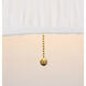 Amber Lewis Dume 63 inch 15 watt Hand-Rubbed Antique Brass Arched Floor Lamp Portable Light in Silk Pleated, Large