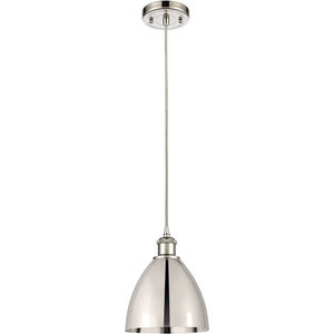 Ballston Dome LED 7.5 inch Polished Nickel Mini Pendant Ceiling Light