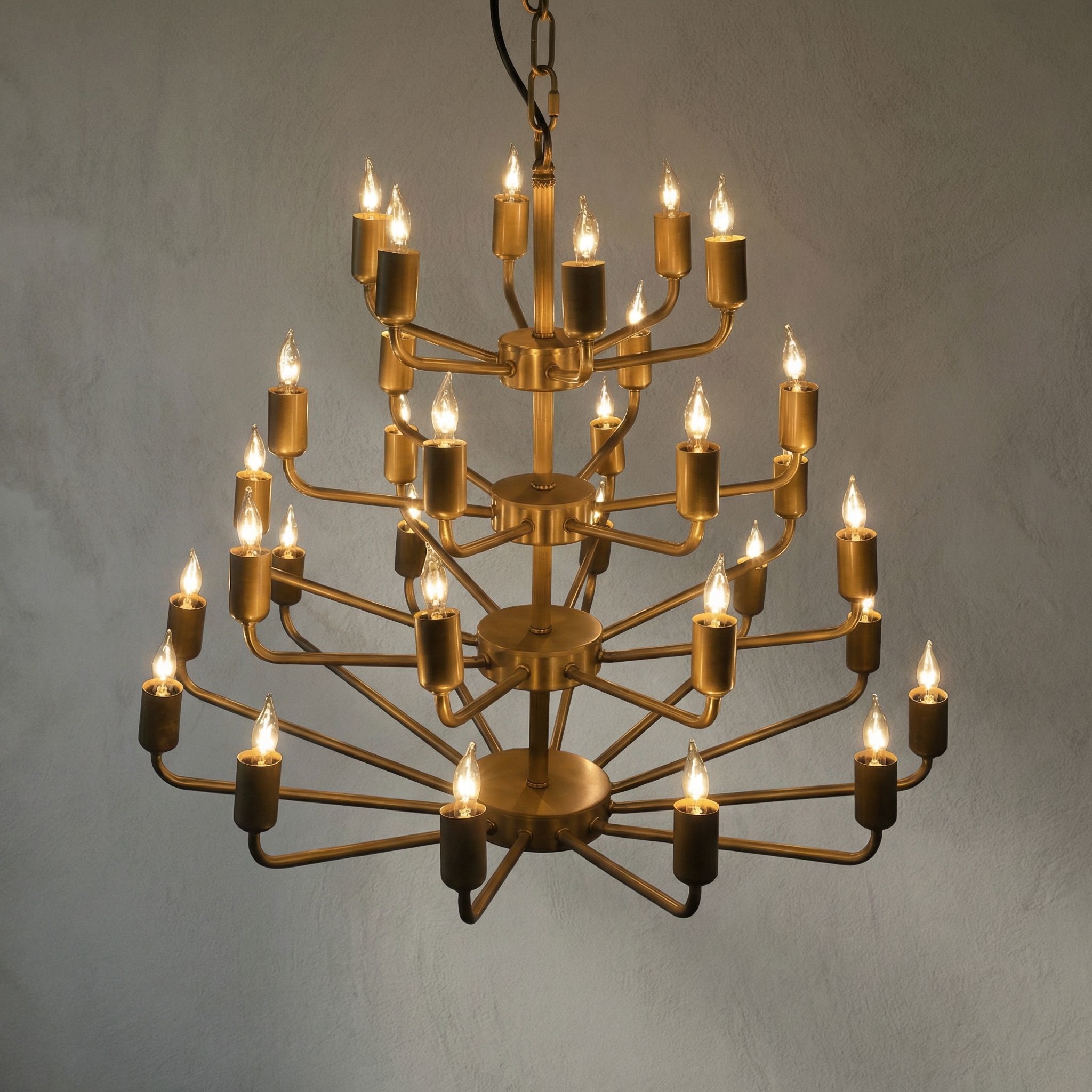 Montoro 32 Light 18.5 inch Antique Brass Chandelier Ceiling Light