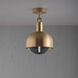 Forked LED 9.84 inch Brass Flush Mount Ceiling Light