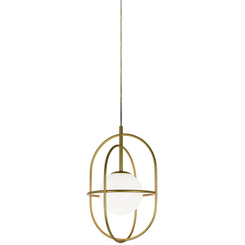 Eclipse 1 Light 12 inch Gold Pendant Ceiling Light