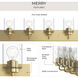 Merry 4 Light 30 inch Brushed Gold Bath Vanity Wall Light