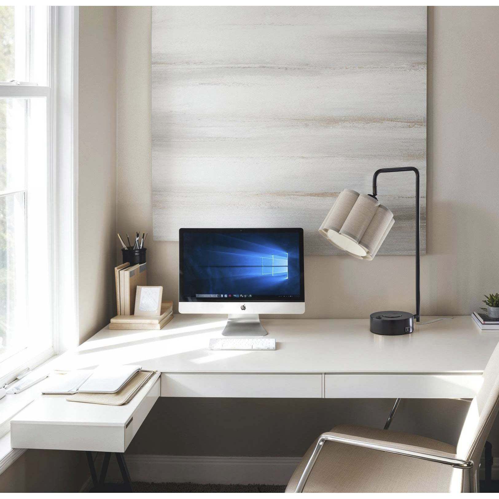 Dover 22.25 inch 60.00 watt Black Supercharger Desk Lamp Portable Light