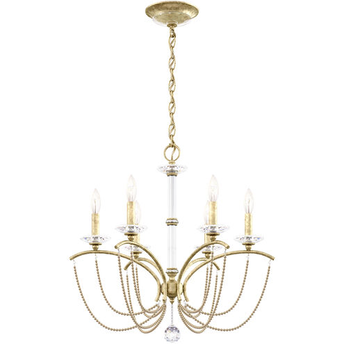 Priscilla 6 Light Heirloom Silver Chandelier Ceiling Light in Bronze Pearl, Adjustable Height