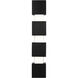 Kelly Wearstler Leagan LED Black Outdoor Wall Sconce, Integrated LED