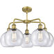 Athens 5 Light 26 inch Brushed Brass Chandelier Ceiling Light in Seedy