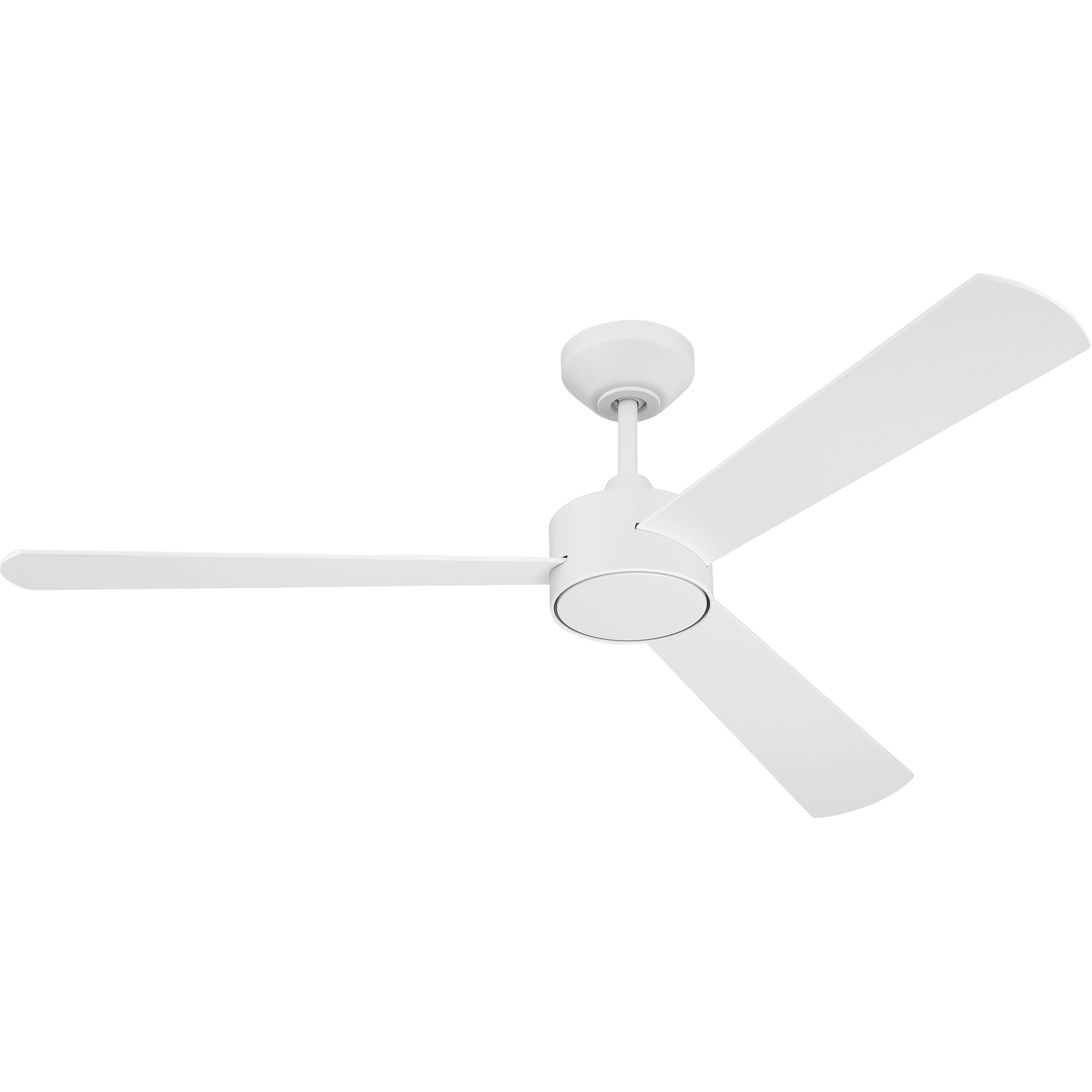 Provision 52 inch Matte White with White/White Blades Ceiling Fan