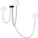 Peter Bristol Helium 3 Light 25.1 inch Matte Black Chandelier Ceiling Light