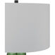 Balsam 32 inch 150 watt Green and Glossy Black Table Lamp Portable Light