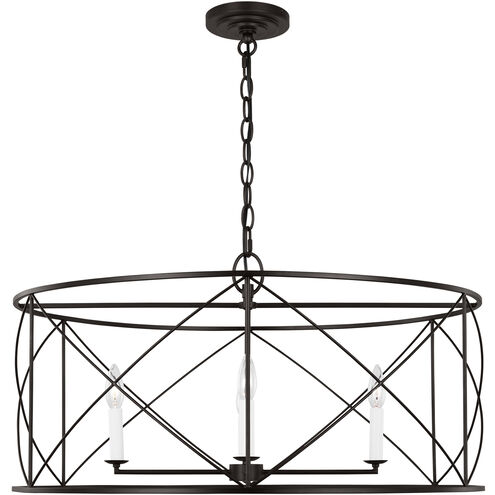 C&M by Chapman & Myers Beatrix 4 Light 30 inch Aged Iron Lantern Pendant Ceiling Light