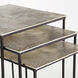 Irvine 24 X 16 inch Raw Nickel And Black Nesting Tables, Set of 3