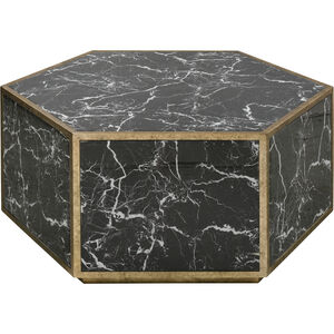 Homer 35 X 35 inch Black Marble Coffee Table