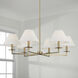 Gilda 6 Light 39.75 inch Aged Brass Chandelier Ceiling Light