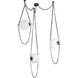 Petra 14.5 inch Urban Bronze and Cloud Glass Chandelier Ceiling Light