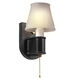 American Classics Wall Sconce Wall Light in Vanilla Gloss/Polished Brass, Form+Finish+Function