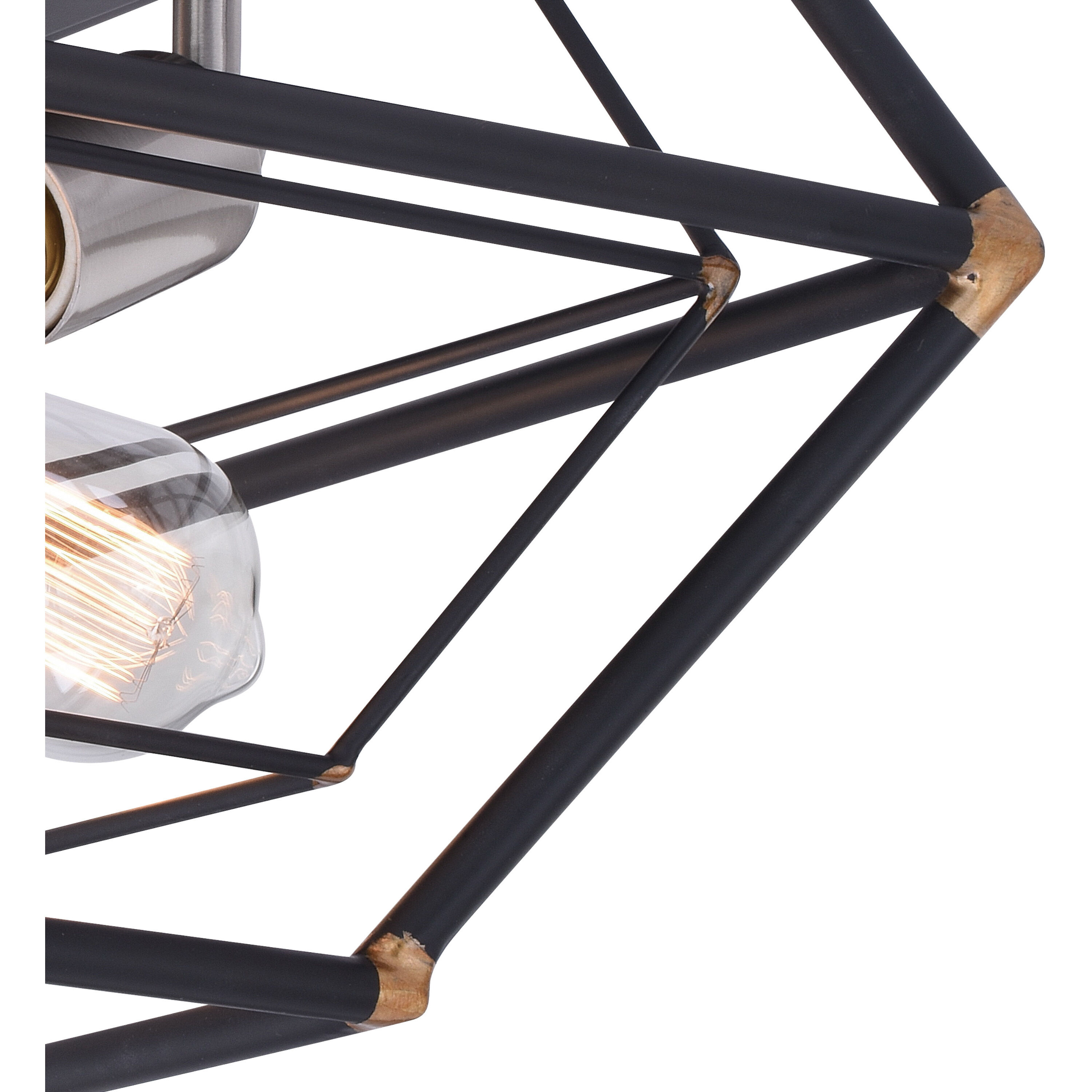 Bartlett LED 18 inch Oil Rubbed Bronze and Satin Nickel Flush Mount Ceiling Light