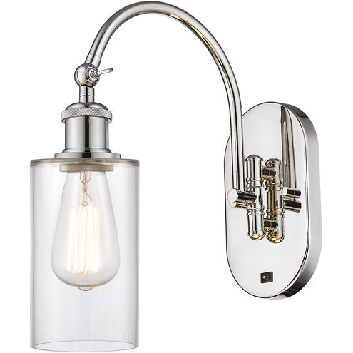Ballston Clymer LED 5.3 inch Polished Nickel Sconce Wall Light in Clear Glass