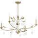 Presley 4 Light 36 inch Champagne Gold and Clear Chandelier Ceiling Light