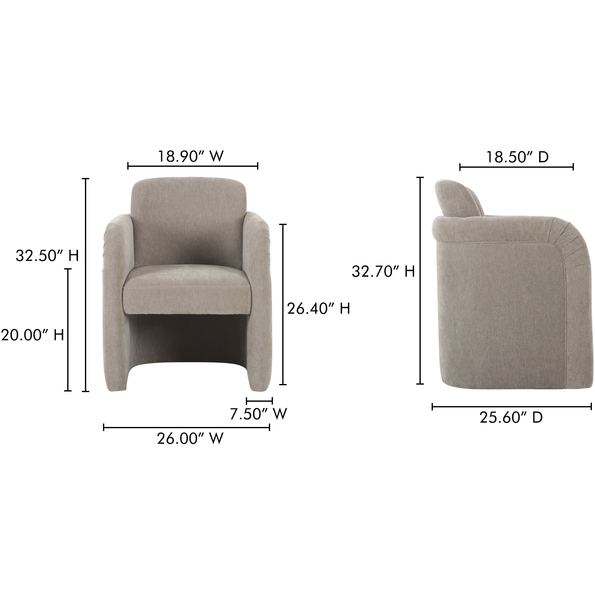 Mesto Grey Rolling Dining Chair