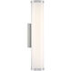 Lithium LED 24 inch Brushed Aluminum Outdoor Wall Light in 4000K, 24in.
