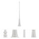 Allison 74 inch Textured White Outdoor Lamp Post