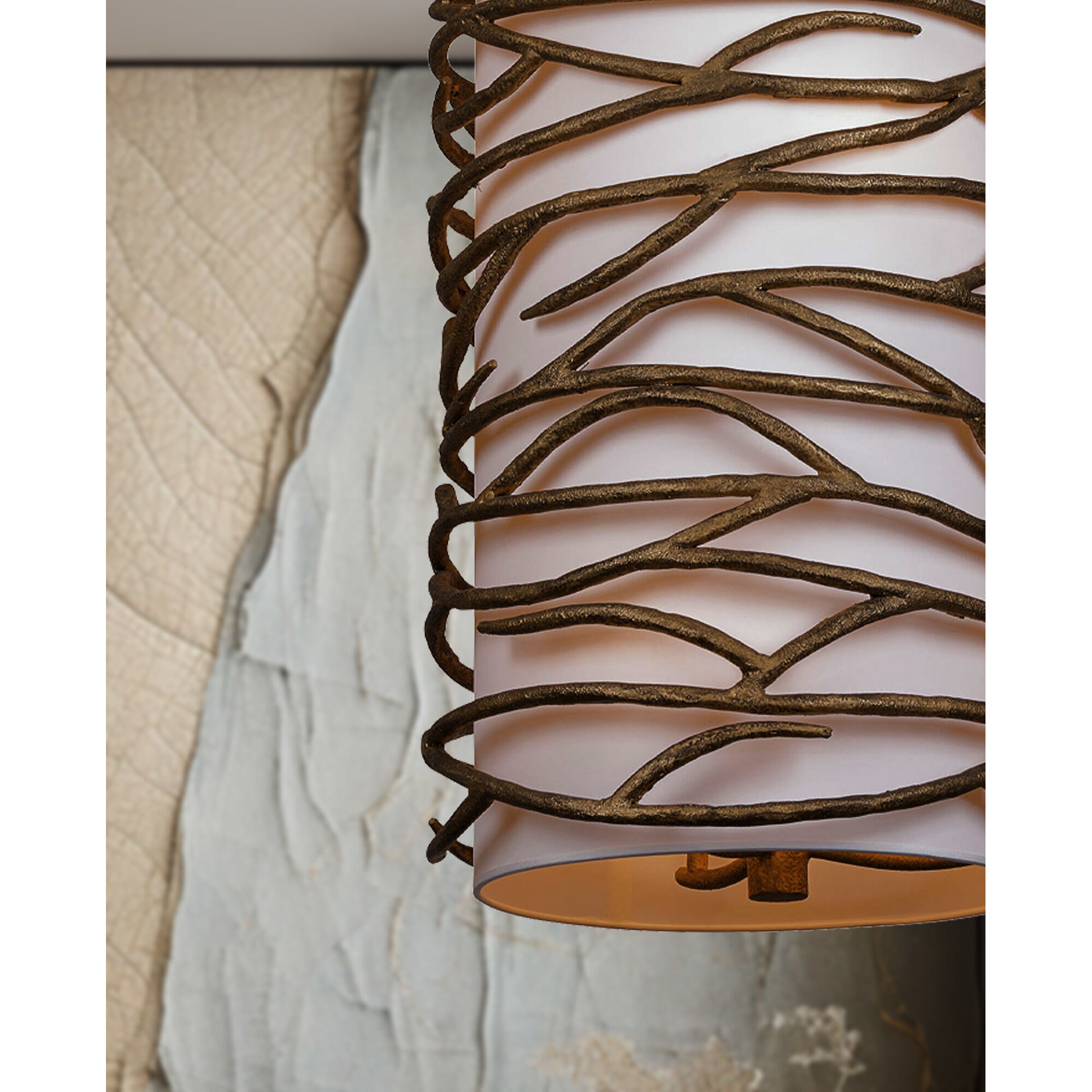 Branch Reality 9 Light 16 inch Textured Ashen Gold Foyer Pendant Ceiling Light