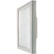 For-Square LED 12 inch Brushed Nickel with White Flush Mount Ceiling Light in Wrinkle Pattern