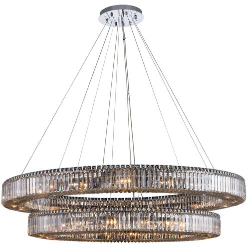 Rondelle 36 Light 60 inch Polished Chrome Pendant Ceiling Light in Firenze
