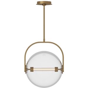 Sean Lavin Fues LED 14.8 inch Natural Brass Line-Voltage Pendant Ceiling Light in Clear Glass