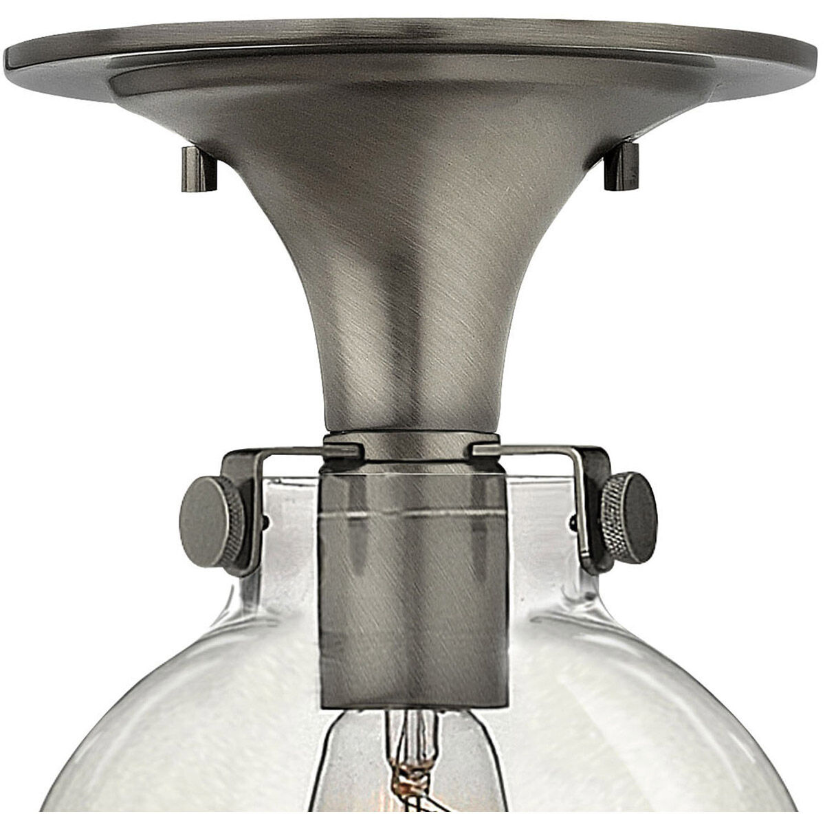 Congress 1 Light 7 inch Antique Nickel Indoor Flush Mount Ceiling Light