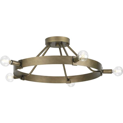 Breckenridge 5 Light 22.5 inch Aged Bronze Pendant Ceiling Light, Design Series