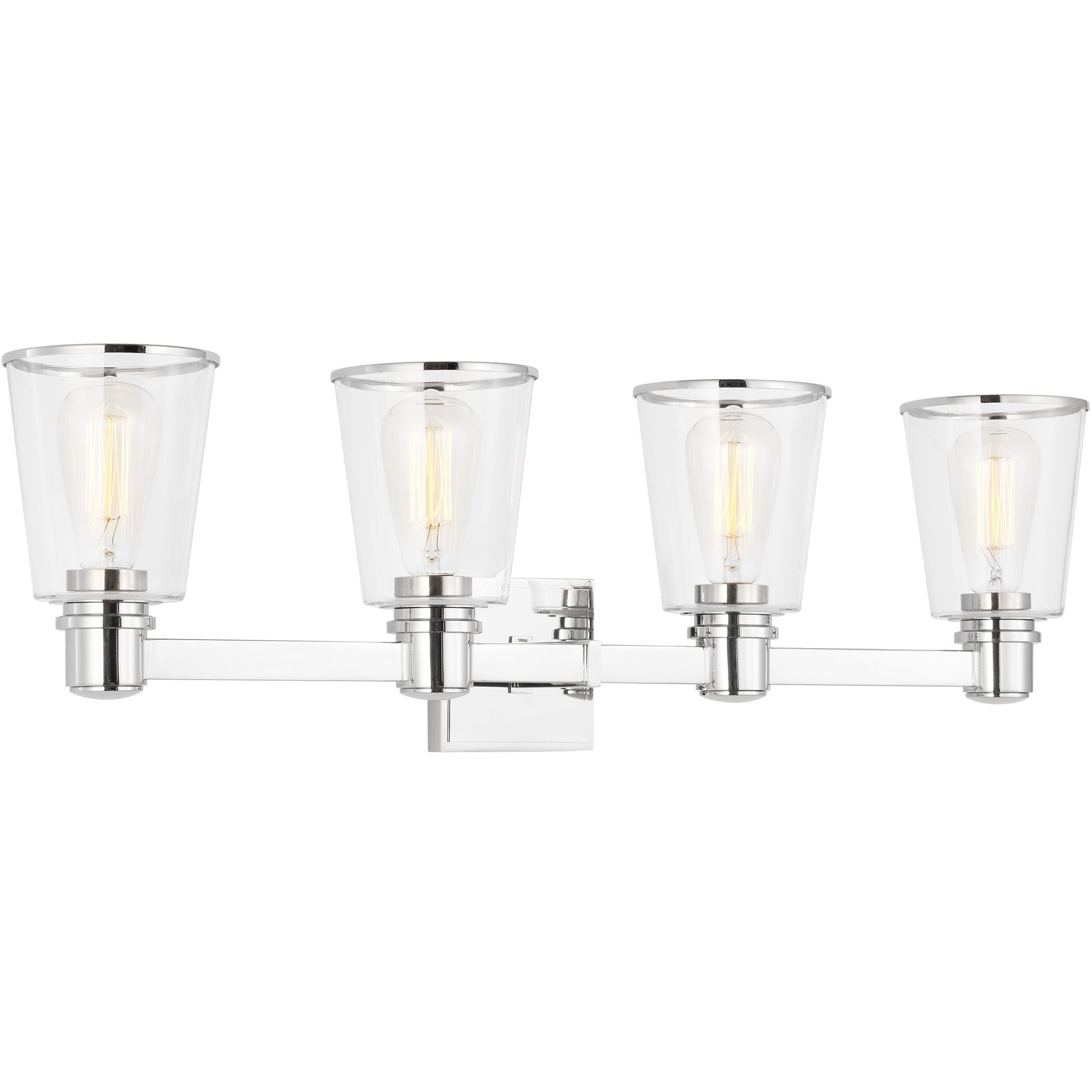 C&M by Chapman & Myers Alessa 4 Light 30.63 inch Polished Nickel Bath Vanity Wall Sconce Wall Light