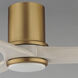 Woodwind 52 inch Natural Aged Brass Indoor Ceiling Fan in White